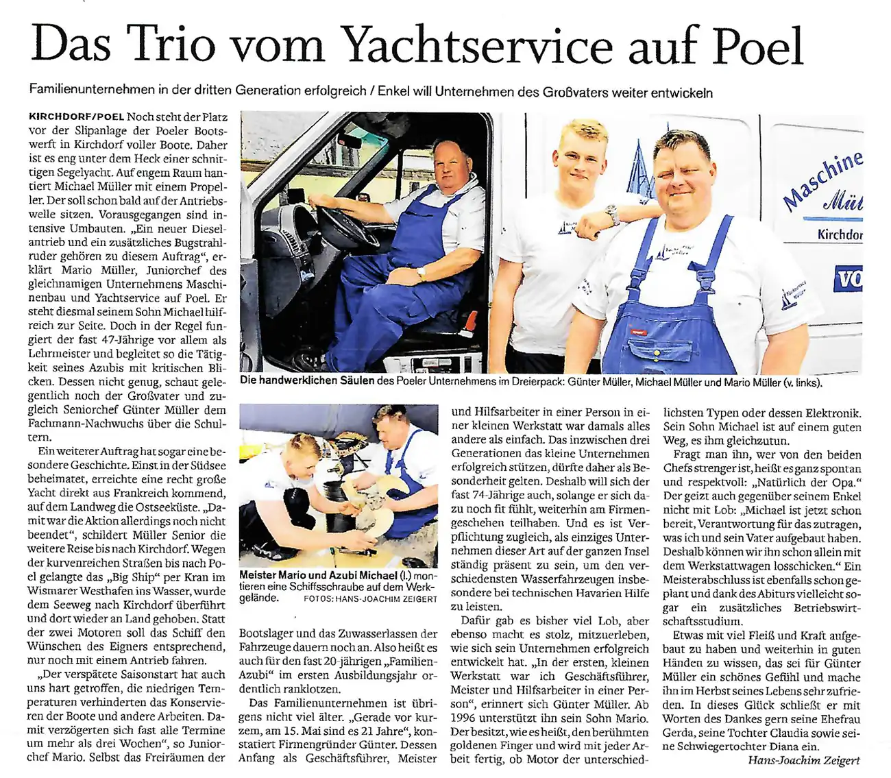 Das-Trio-Yachtservice-Poel Artikel: HJ Zeigert